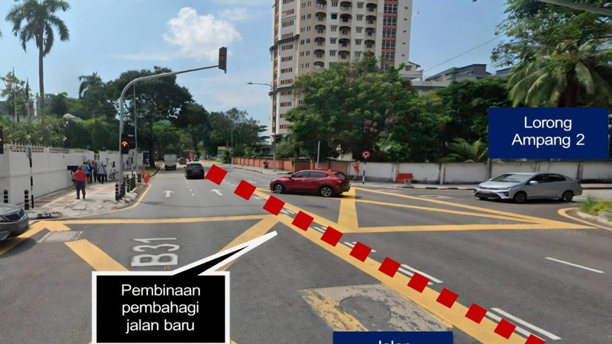 Two Jalan Ampang Traffic Intersections to Close Permanently for Major Road Upgrade
