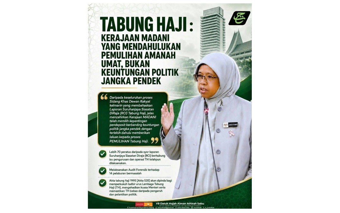 Government Prioritises Tabung Haji Depositors Over Political Gains, Says Deputy Minister