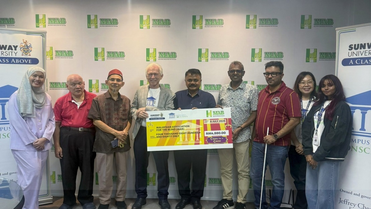 Sunway University Raises RM4,880 For Malaysian Association For The Blind Through Creative Campus Drive