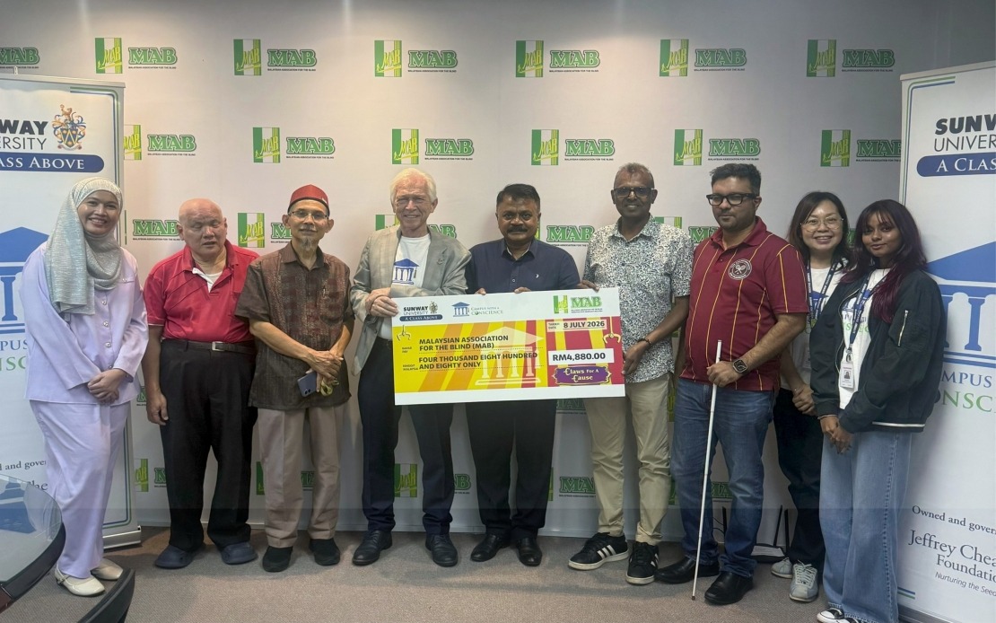 Sunway University Raises RM4,880 For Malaysian Association For The Blind Through Creative Campus Drive