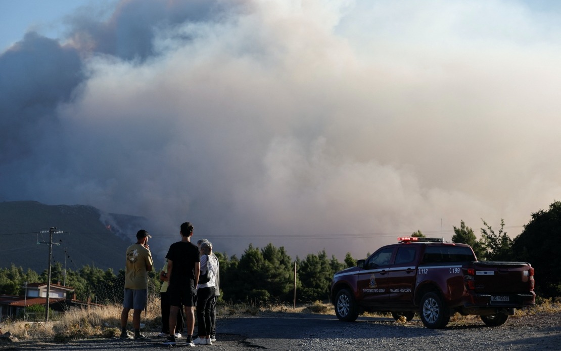 Greece Battles Massive Wildfires as Flames Approach Athens Suburbs