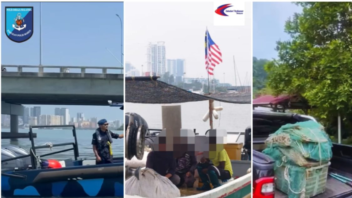 Three arrested as authorities seize RM75,360 in fishing equipment in Penang waters