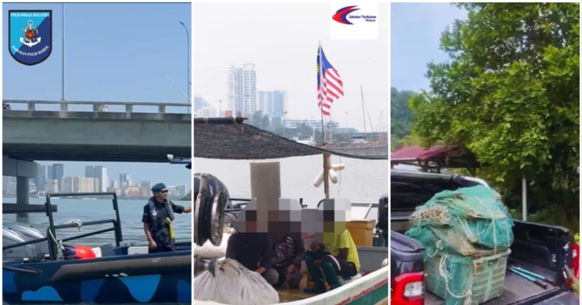 Three arrested as authorities seize RM75,360 in fishing equipment in Penang waters