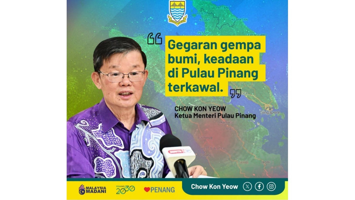 Penang Declares Situation Stable After North Sumatra Earthquake Triggers Regional Tremors