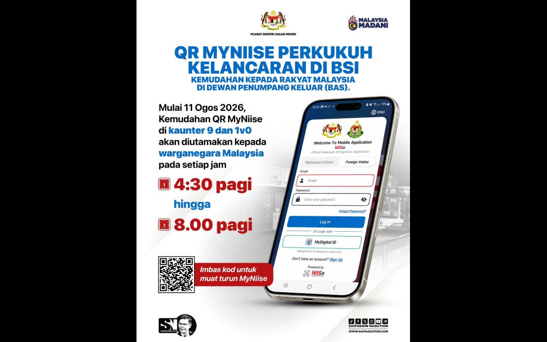 MyNIISe QR Users Gain Fast-Track Immigration Processing at Johor-Singapore Border
