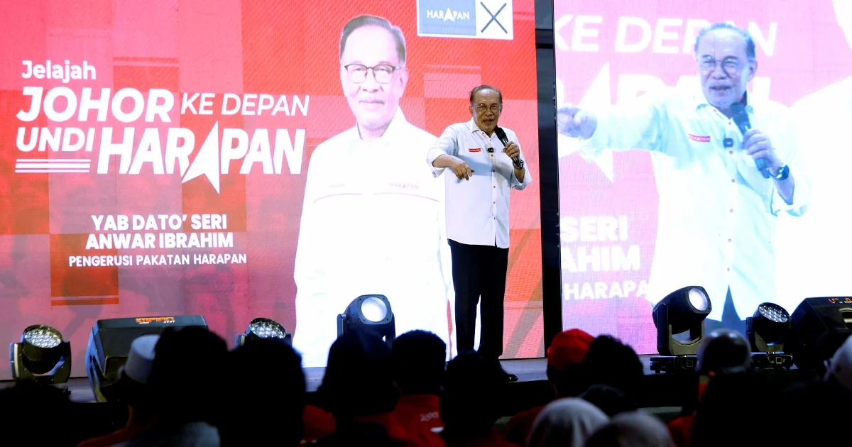 Anwar Claims BN Dissolved Johor Assembly to Reclaim Lost Political Ground