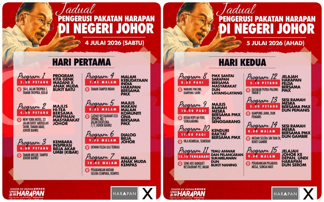 Anwar Intensifies Johor Campaign With Packed Schedule of Voter Engagement Events