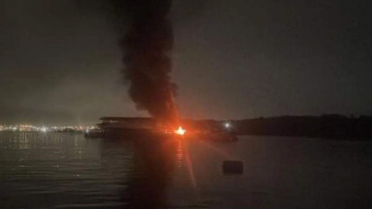 Lightning strike ignites floating fish farms near Singapore's Pulau Ubin, causing massive losses