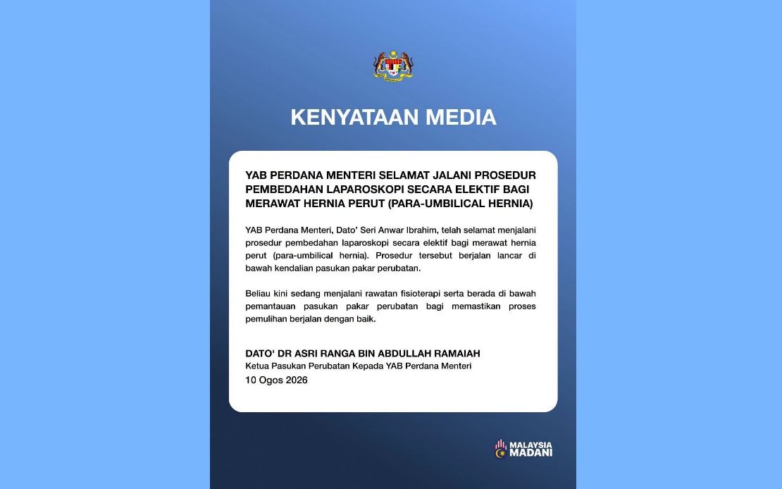 Anwar Ibrahim Successfully Undergoes Abdominal Hernia Surgery