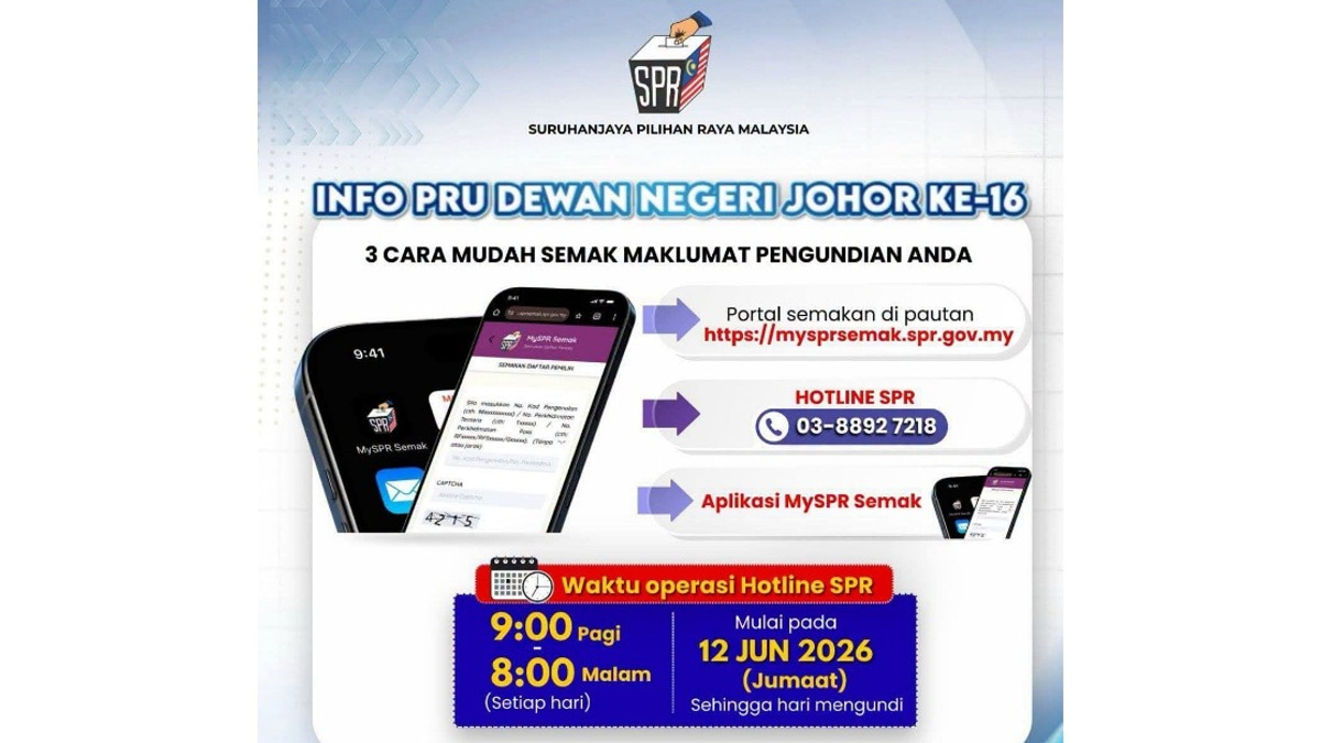 Election Commission Urges Johor Voters to Verify Polling Details Before Saturday's Election