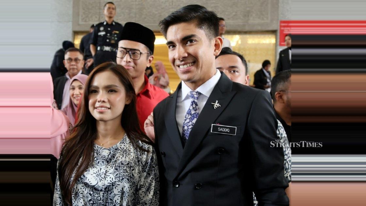In the dock with love: Syed Saddiq wears fiancée Bella Astillah's ties to court hearings