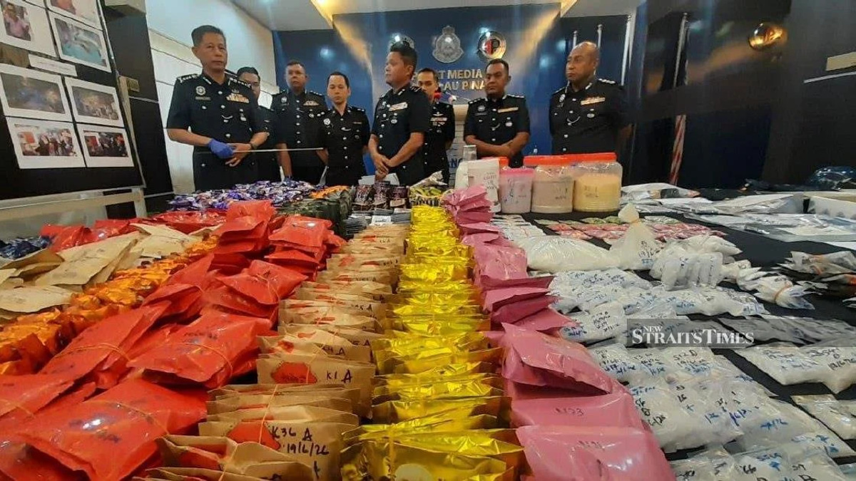 Penang Police Bust Major Drug Racket, Arrest Couple and Seize RM9.7 Million in Narcotics