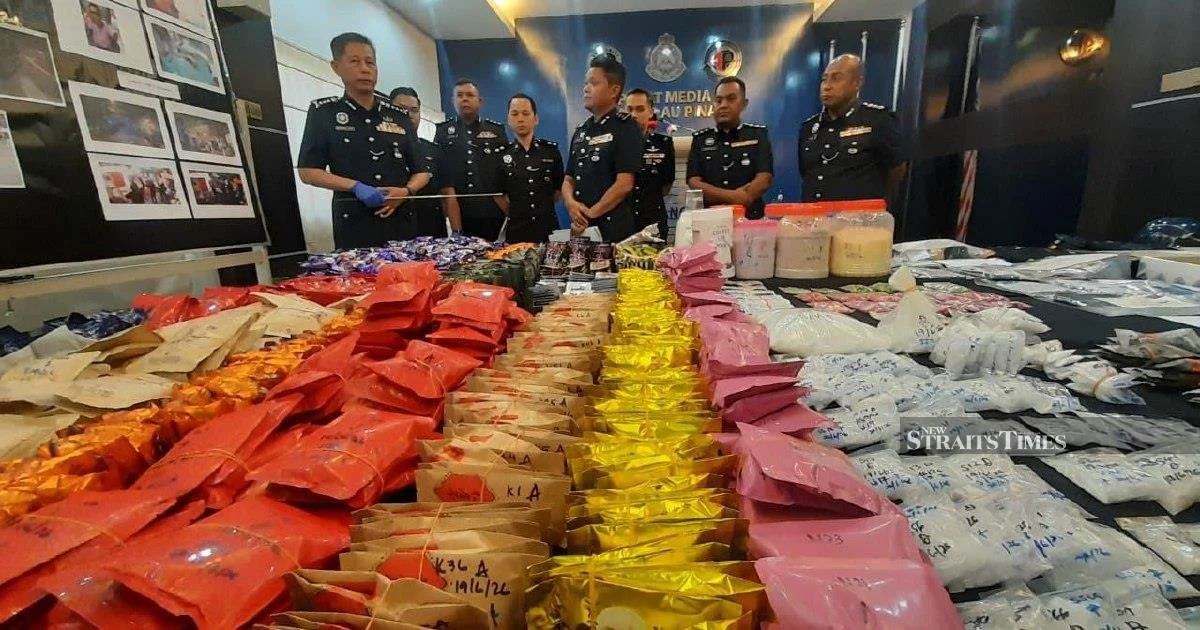 Penang Police Bust Major Drug Racket, Arrest Couple and Seize RM9.7 Million in Narcotics