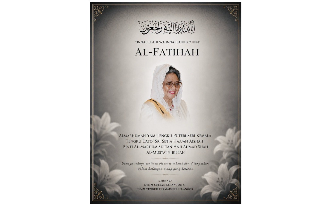 Selangor Royal Couple Express Condolences Over Pahang Sultan's Sister's Death