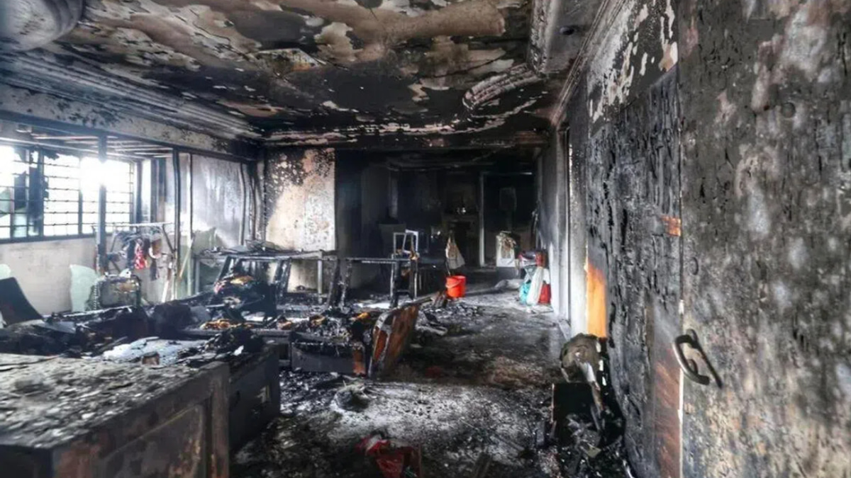 Two rescued from 13-storey HDB flat fire in Singapore's Jurong West