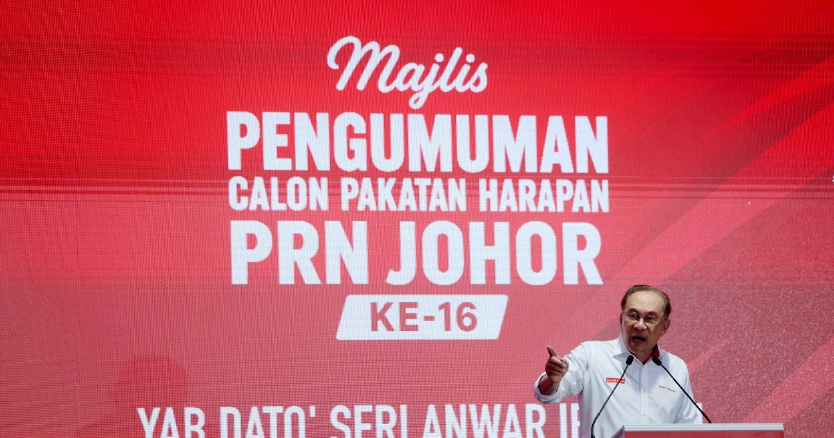 Federal Government Channels RM16 Billion to Johor Against RM14 Billion State Revenue, Says Anwar