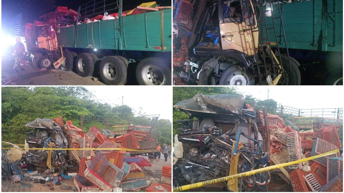 Three Men Die in Chicken Lorry Crash on East-West Highway in Tanah Merah