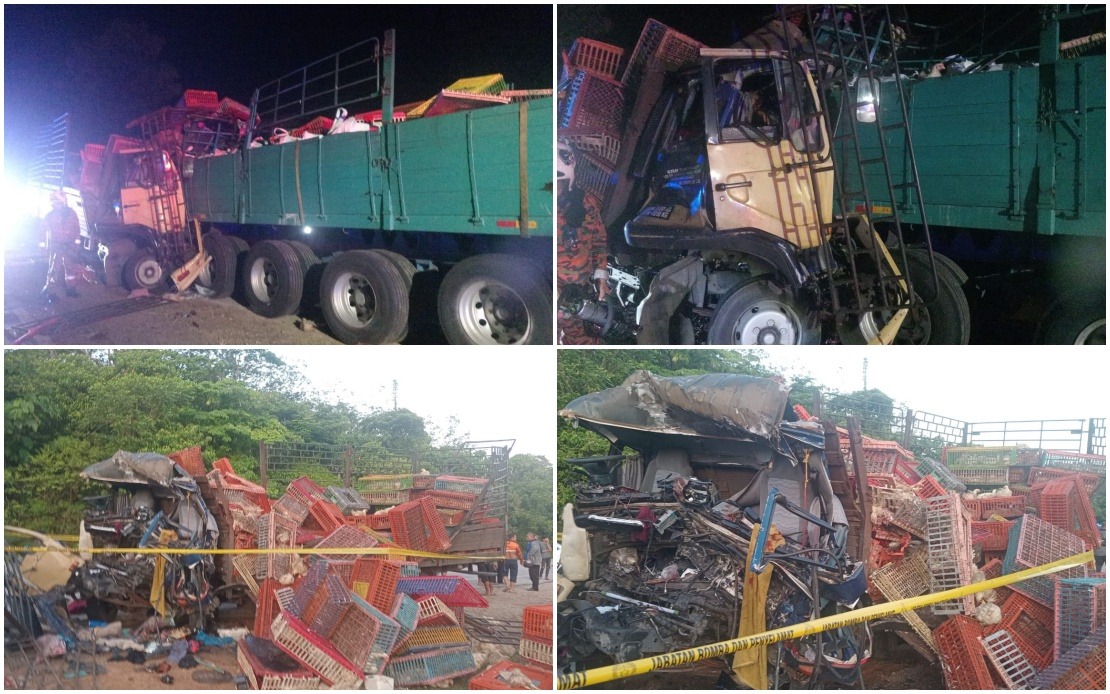 Three Men Die in Chicken Lorry Crash on East-West Highway in Tanah Merah