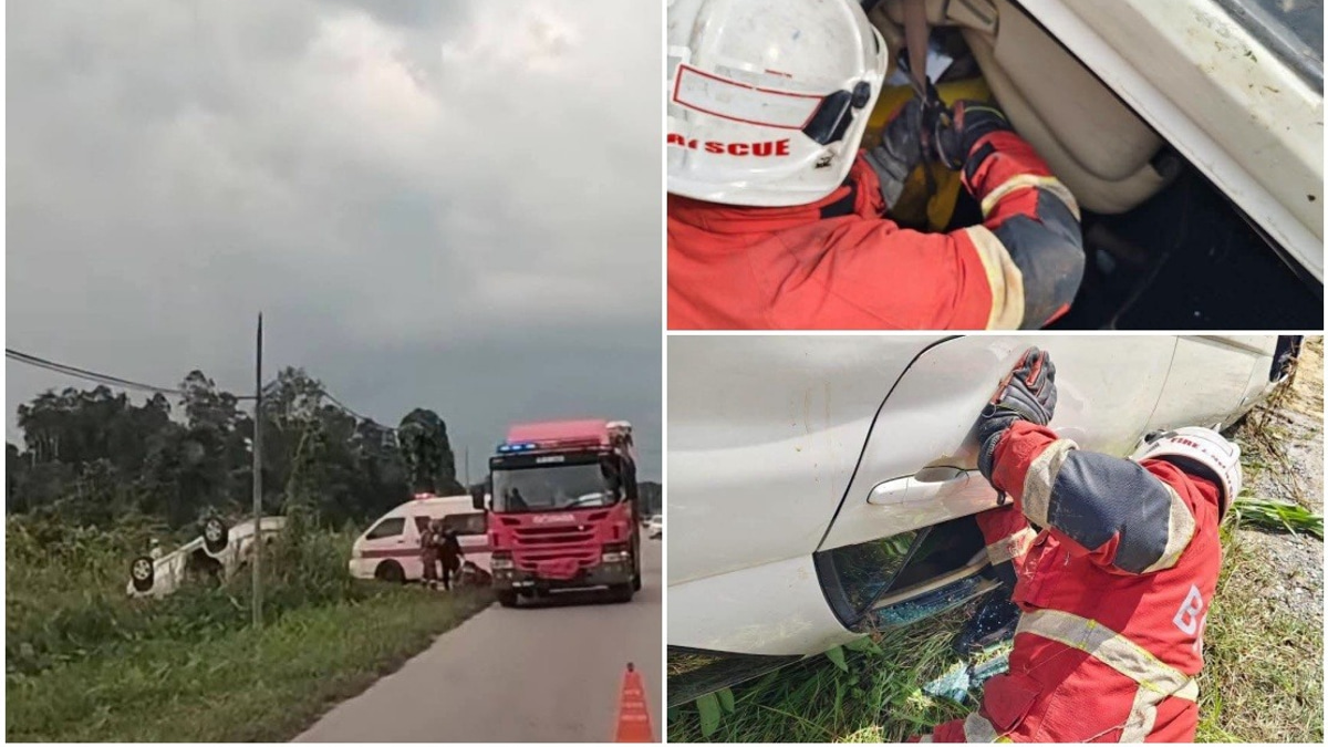 Two die after vehicle crashes into roadside drain in Sibu