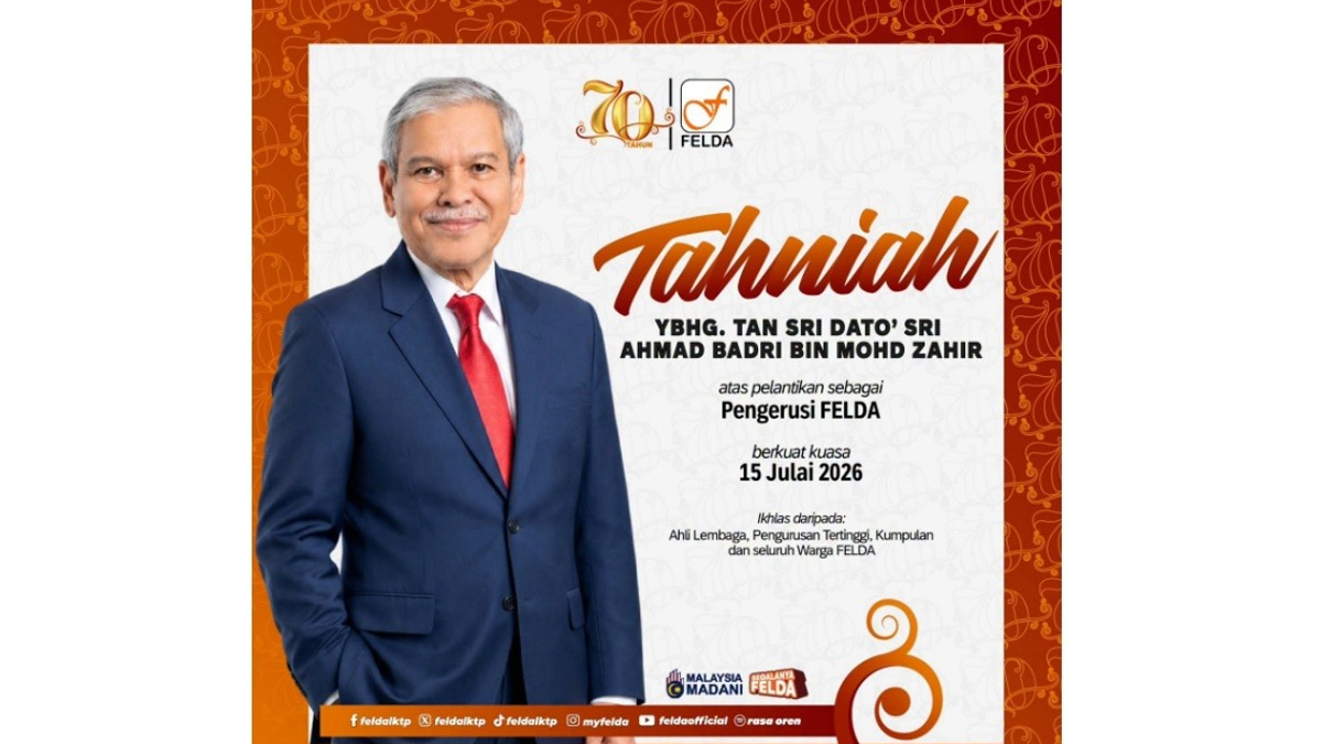 Tan Sri Ahmad Badri Appointed As FELDA Chairman, Tasked With Driving Agricultural Transformation