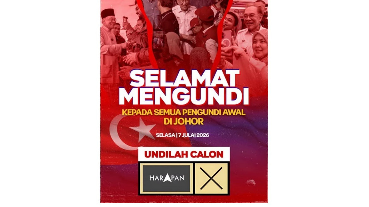 Anwar Urges Johor Early Voters to Back Harapan in State Election