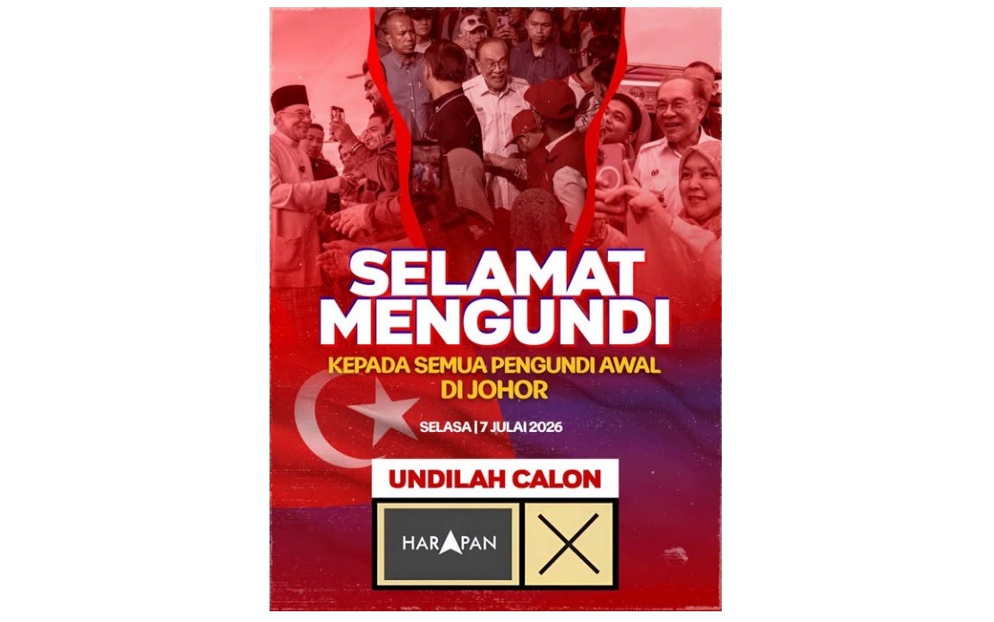 Anwar Urges Johor Early Voters to Back Harapan in State Election