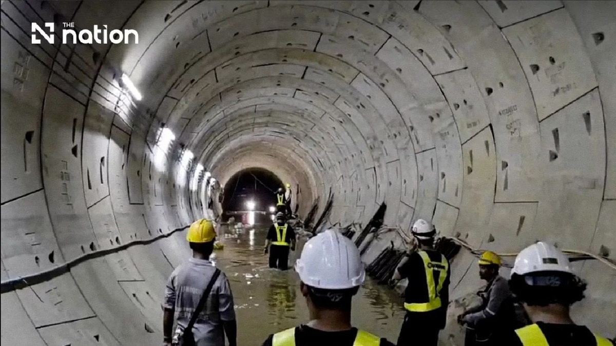 Bangkok Purple Line tunnel leak triggers high-level inspection after heavy rainfall