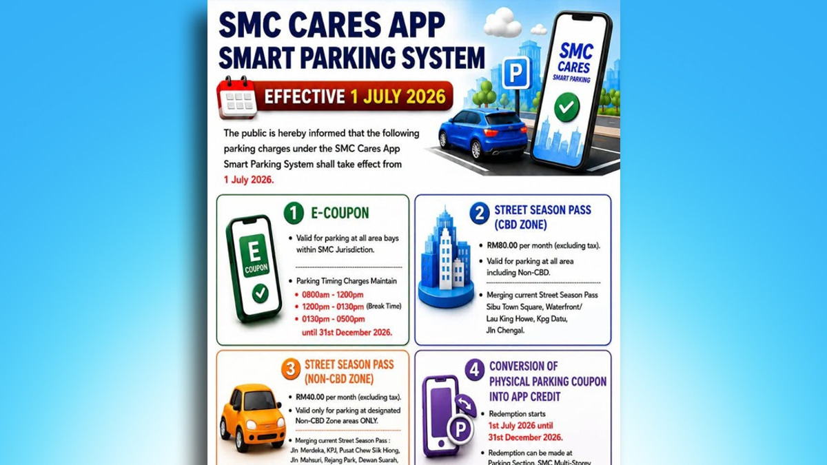 Sibu Council Softens Smart Parking System With Grace Period and Senior Citizen Pass