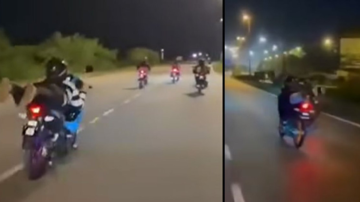 Three teenage girls arrested after viral 'Superman' motorcycle stunt on Kuantan bypass