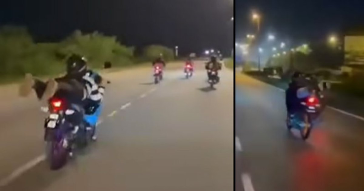 Three teenage girls arrested after viral 'Superman' motorcycle stunt on Kuantan bypass