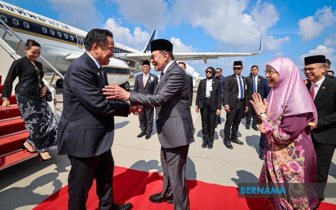Thailand PM Anutin Arrives in Malaysia for Bilateral Visit