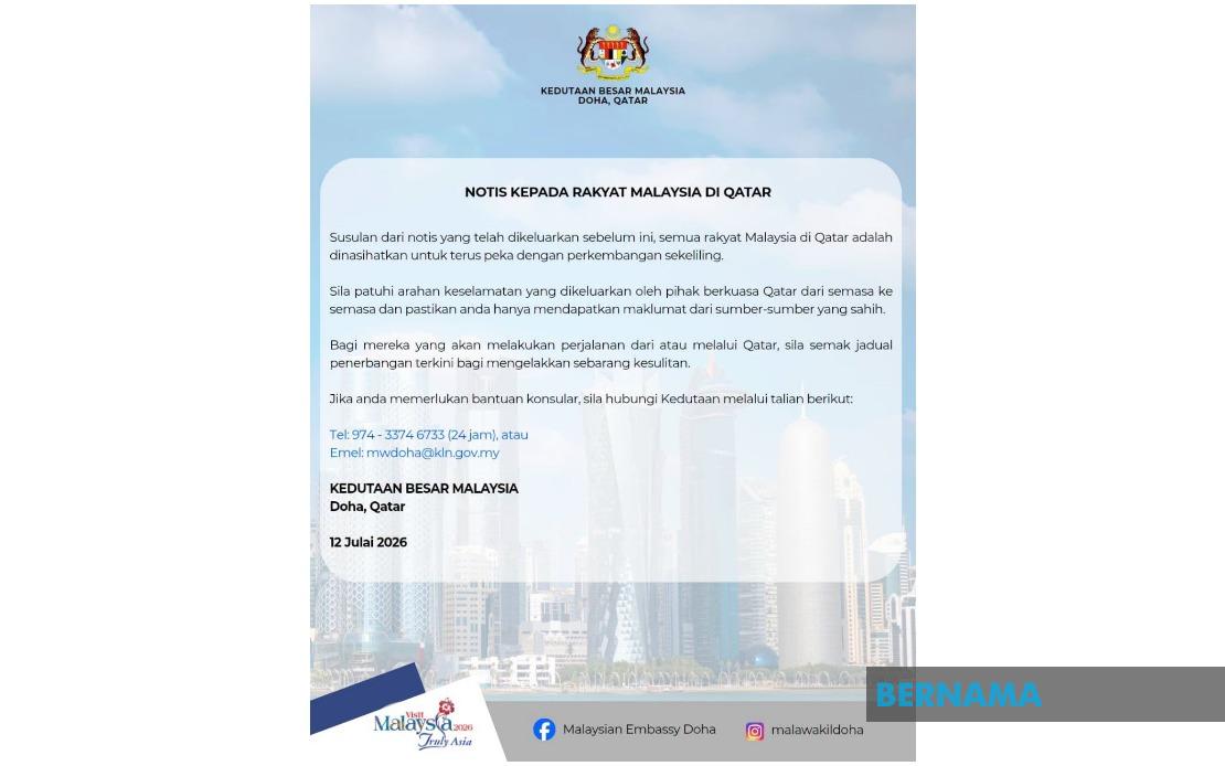 Malaysia Alerts Citizens in Qatar as US-Iran Tensions Escalate Over Strait of Hormuz