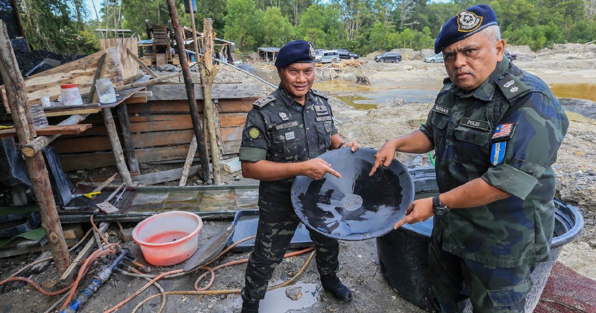 Major illegal gold mining operation in Terengganu shut down, 15 suspects arrested