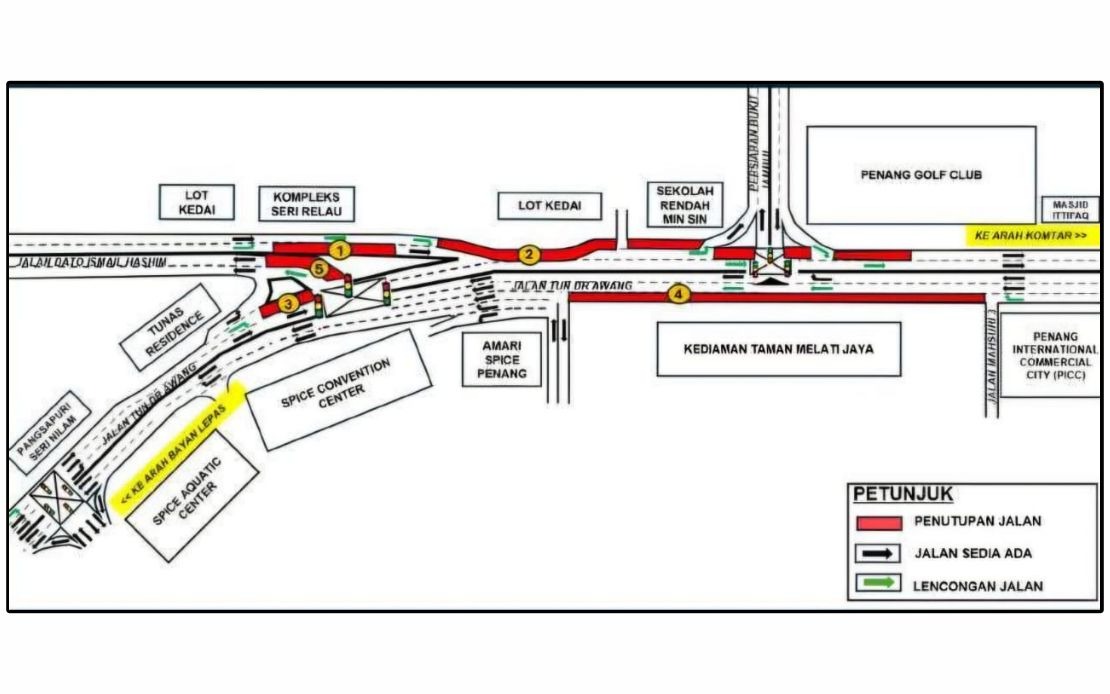 Penang's Mutiara Line LRT Project Triggers 72-Day Partial Road Closures