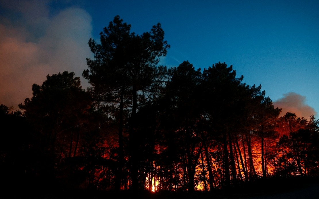 Massive Wildfire Sweeps Through Historic Fontainebleau Forest Near Paris