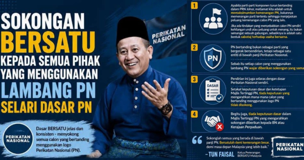 Bersatu accuses disloyal members of sabotaging party and allies in Johor election