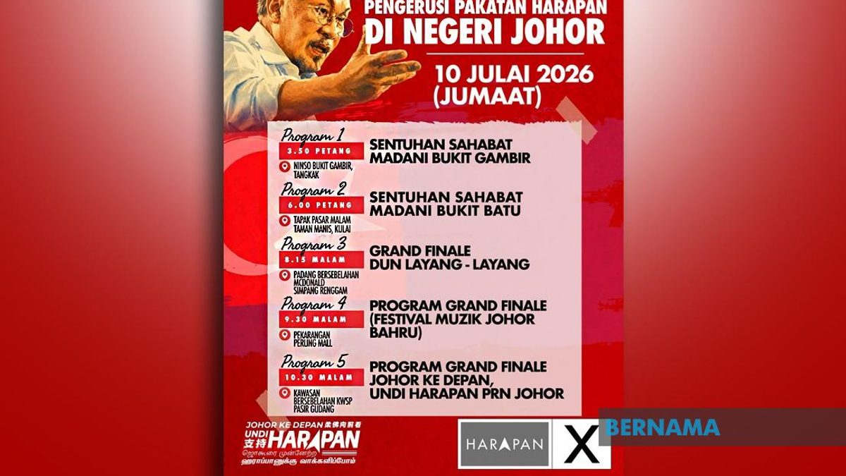 Anwar Launches Final Johor Campaign Sprint Across Five Key Constituencies