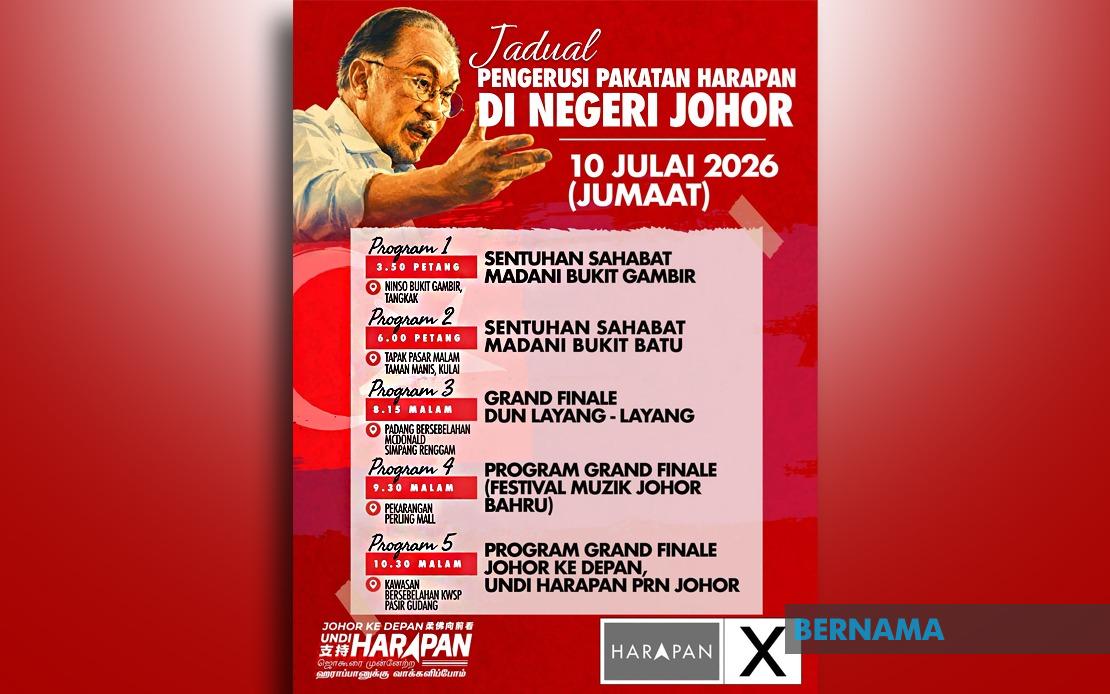 Anwar Launches Final Johor Campaign Sprint Across Five Key Constituencies