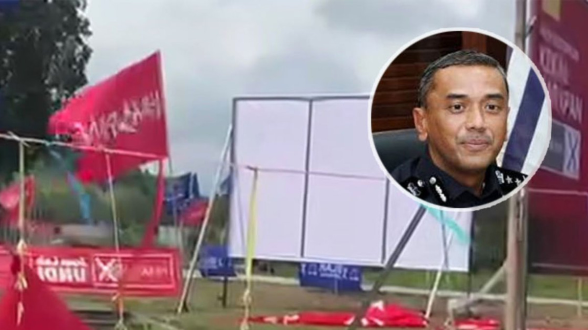 First Arrest Made in Negri Sembilan Over Damaged Election Flags