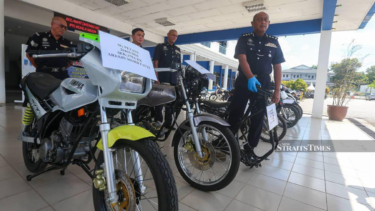 Four teenagers held over motorcycle thefts near Sungai Petani rail station