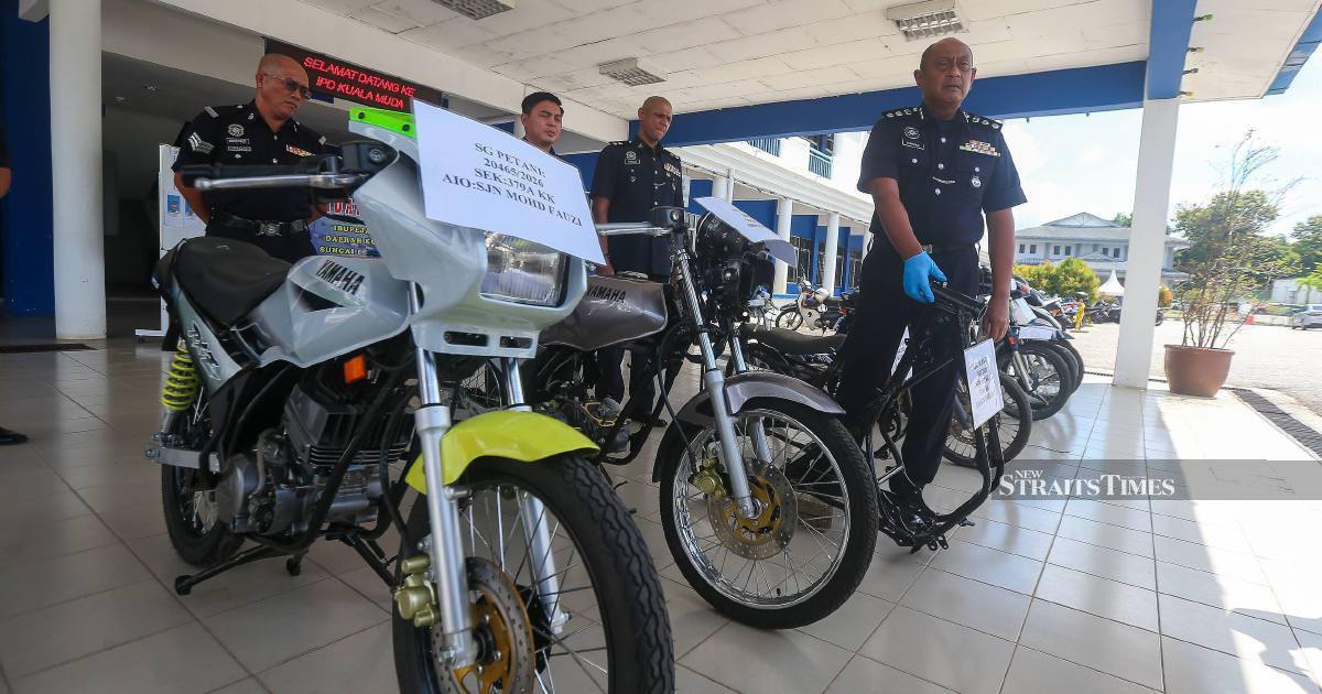 Four teenagers held over motorcycle thefts near Sungai Petani rail station