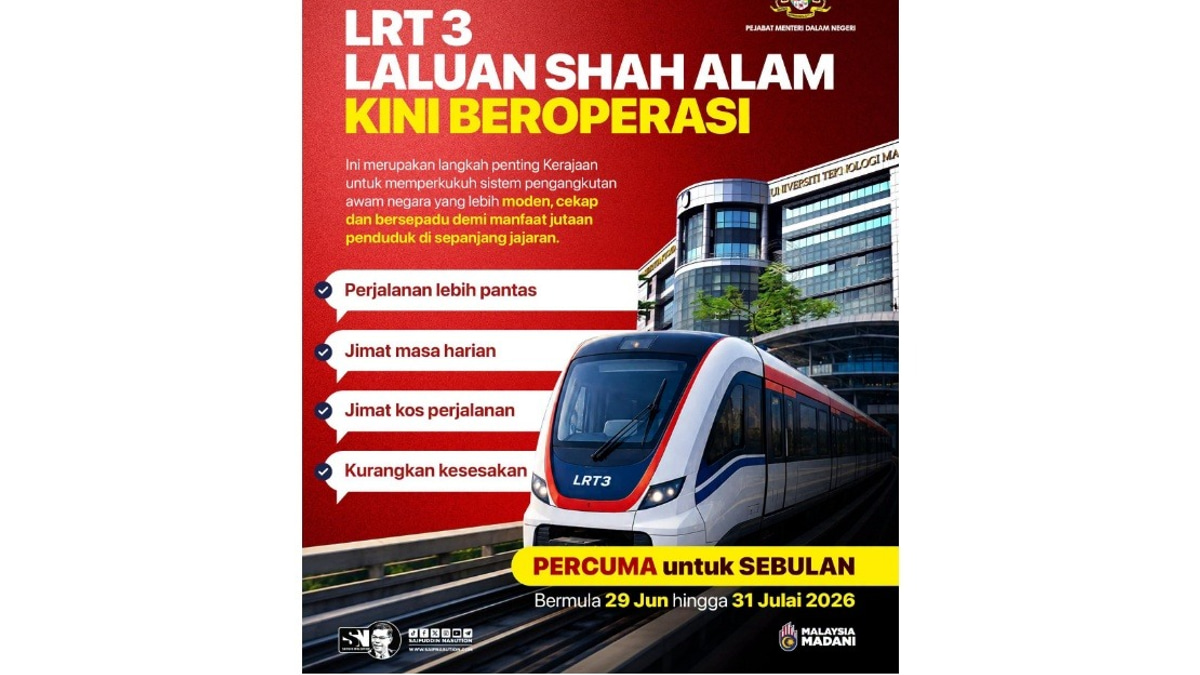 Shah Alam LRT3 Showcases MADANI Government's Public Transport Vision