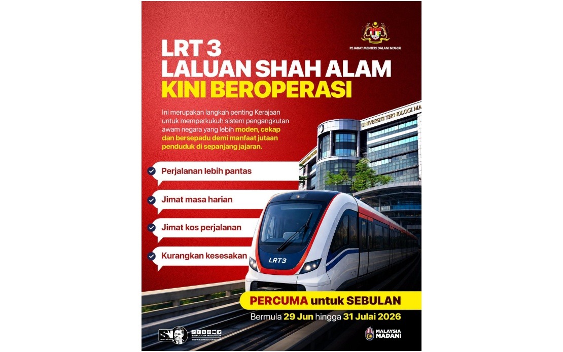 Shah Alam LRT3 Showcases MADANI Government's Public Transport Vision