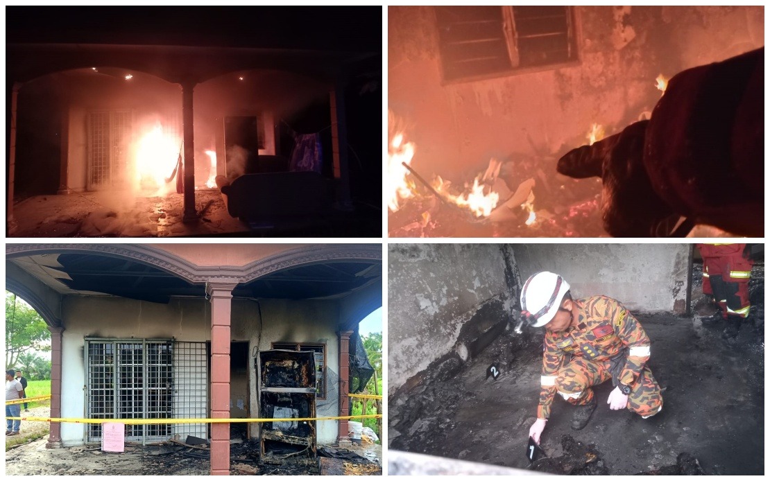 Myanmar Refugee Family Perishes in Perak House Fire; Wife Hospitalised