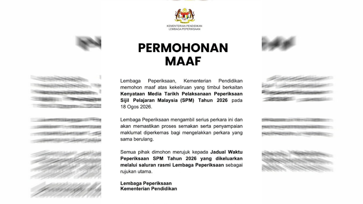 Education Ministry's Examination Board Apologises for SPM 2026 Date Confusion