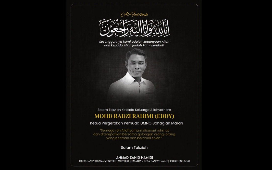 Mohd Radzi's Death a Profound Loss for UMNO, Says Ahmad Zahid